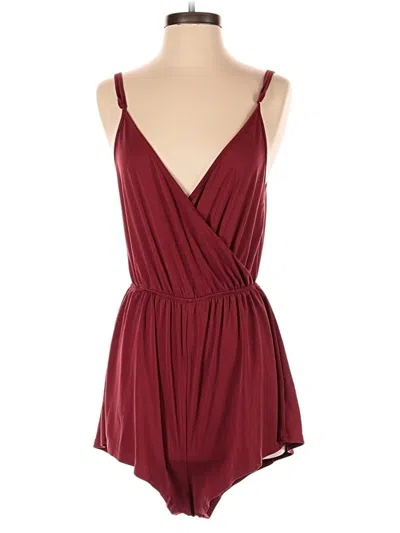 Pre-owned Tobi Romper In Burgundy