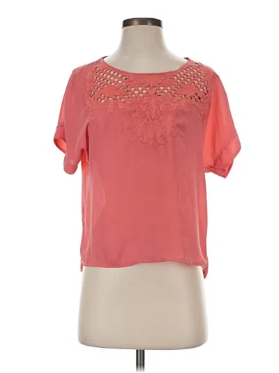 Pre-owned Tobi Short Sleeve Blouse In Pink