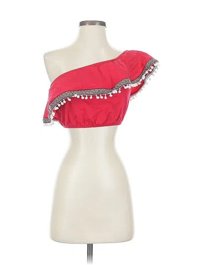 Pre-owned Tobi Sleeveless Top Red One Shoulder Neckline Tops