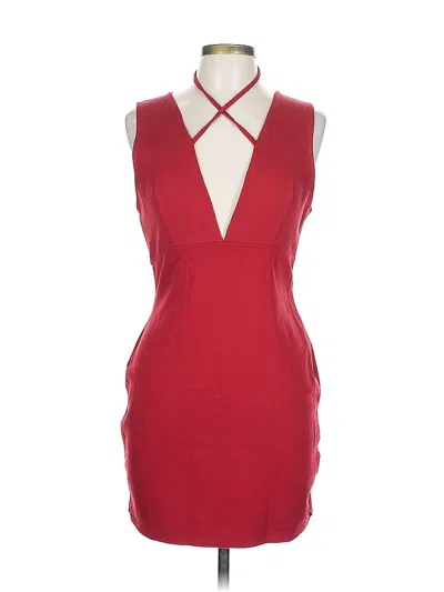 Pre-owned Tobi Sleeveless Top Red Plunge Neckline Tops
