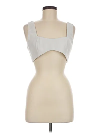 Pre-owned Tobi Sleeveless Top Silver Strapless Neckline Tops