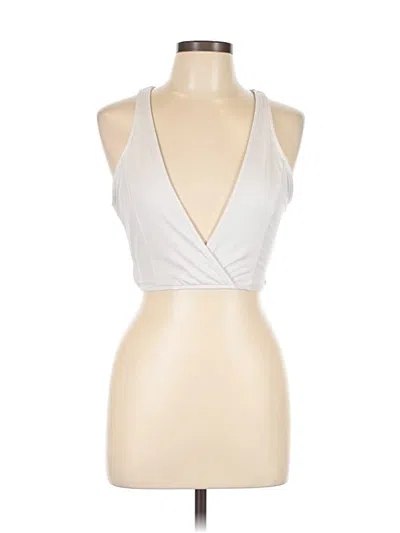 Pre-owned Tobi Tank Top Silver Plunge Neckline Tops