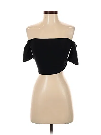 Pre-owned Tobi Tube Top Black Strapless Neckline Tops