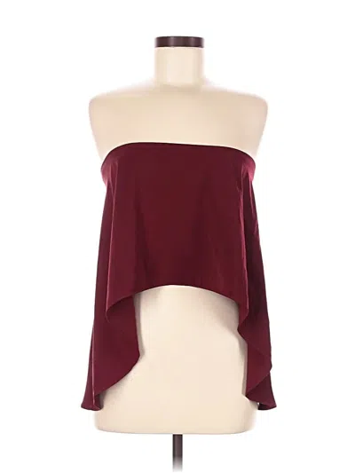 Pre-owned Tobi Tube Top Burgundy Strapless Neckline Tops