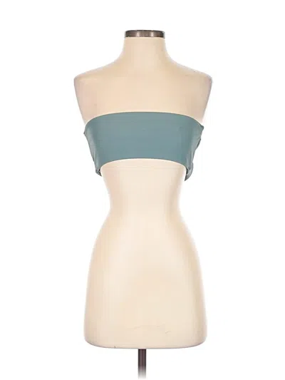 Pre-owned Tobi Tube Top Teal Strapless Neckline Tops
