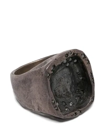 Tobias Wistisen Square-shape Ring In Brown