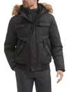 Toboggan Canada Men's Bert Faux Fur Trim Jacket In Black Raccoon