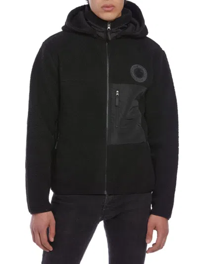 Toboggan Canada Men's Daron Faux Shearling Hood Jacket In Black