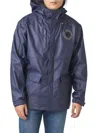Toboggan Canada Men's Logo Hooded Raincoat In Navy
