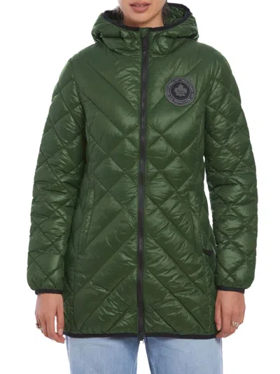 Toboggan Canada Women's Diana Hooded Puffer Jacket In Dark Green