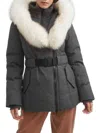 Toboggan Canada Women's Eva-b Faux Fur Sweetheart Down Jacket In Charcoal White