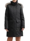 Toboggan Canada Women's Sienna Iii Faux Fur Featherless Hooded Parka In Forest Green