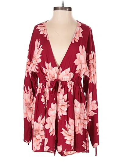 Pre-owned Toby Heart Ginger Romper In Burgundy