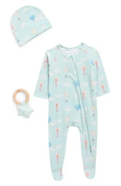 Toby Babies'  Hot Air Balloon Footie, Hat & Teether Set In Multi
