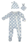 Toby Smiley & Star Zip Footie, Hat & Lovey Set In Icy Blue