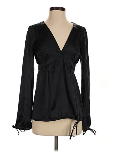 Pre-owned Tocca Long Sleeve Blouse In Black