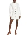 Toccin Alexa Seamed Vegan Leather Dress In White