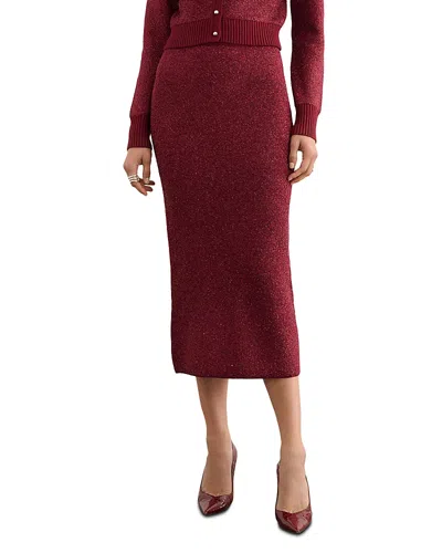 Toccin Alisha Bodycon Midi Skirt In Red