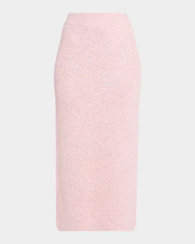 Toccin Alisha Sequined Midi Skirt In Pink