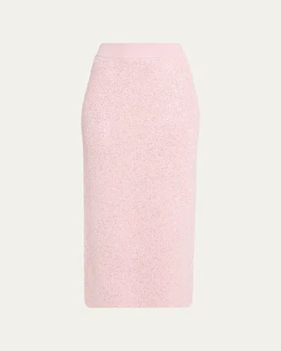 Toccin Alisha Sequined Midi Skirt In Pink