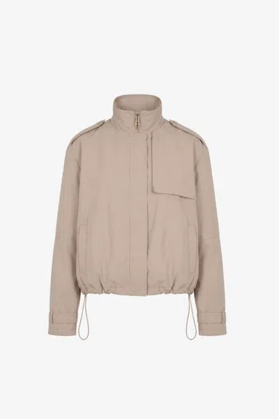 Toccin Alyssa Funnel Neck Bomber In Neutral