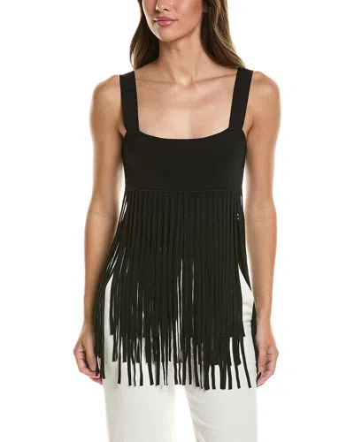 Toccin Amaris Tank Top With Fringe In Black