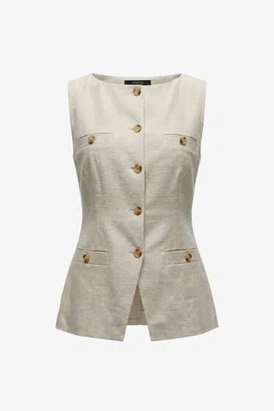 Toccin Amra Boat Neck Vest In Multi