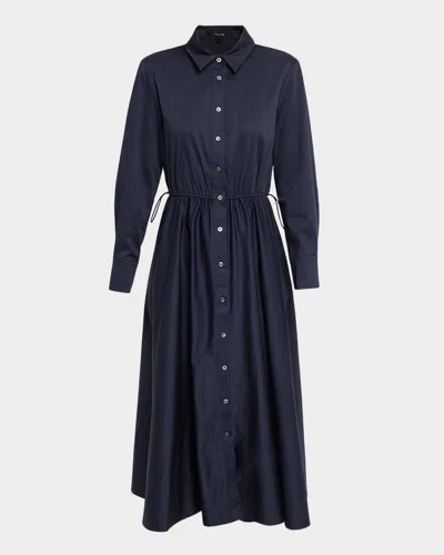 Toccin Anika Long-sleeve Shirtdress In Blue