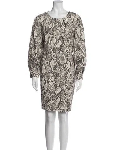 Pre-owned Toccin Animal Print Knee-length Dress W/ Tags In Neutrals