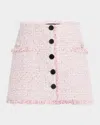 Toccin Ariel Button-front Tweed Mini Skirt In Sorch
