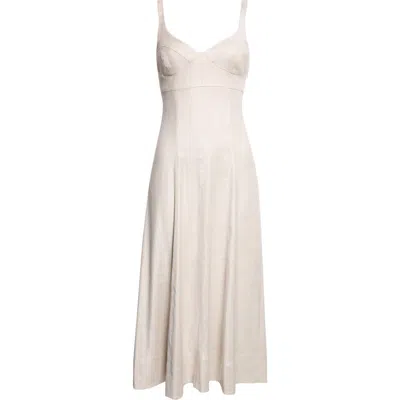 Toccin Arya Bustier Sleeveless Midi Dress In White
