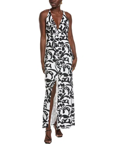 Toccin Aubrey Cami Satin Slip Dress In Black