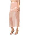 Toccin Aurora Organza Midi Skirt In Neutral