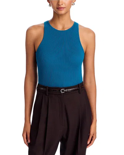 Toccin Avery Racer Rib Knit Tank In Blue