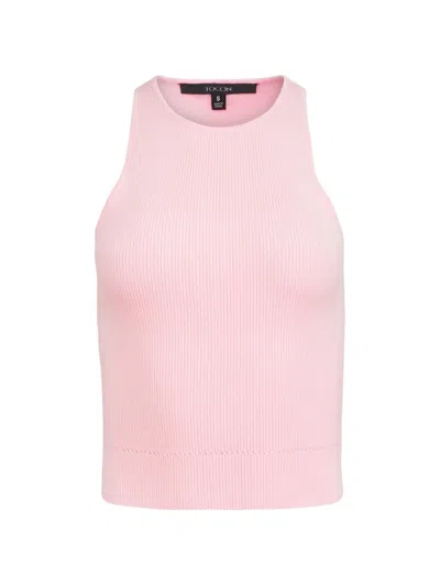 Toccin Avery Racer Ribbed Tank Top In Pink