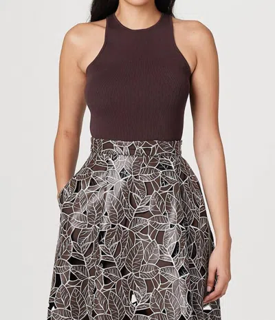 Toccin Avery Racer Tank In Espresso In Multi