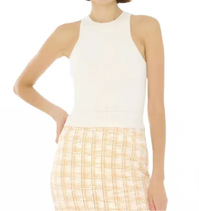 Toccin Avery Racer Tank In Ivory In White