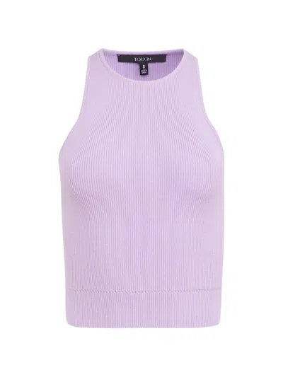 Toccin Avery Racer Tank Top In Purple