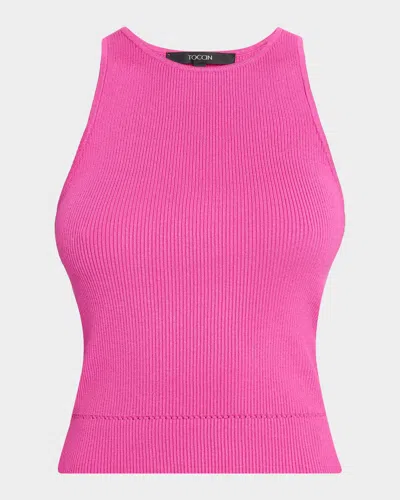 Toccin Avery Racerback Tank Top In Pink