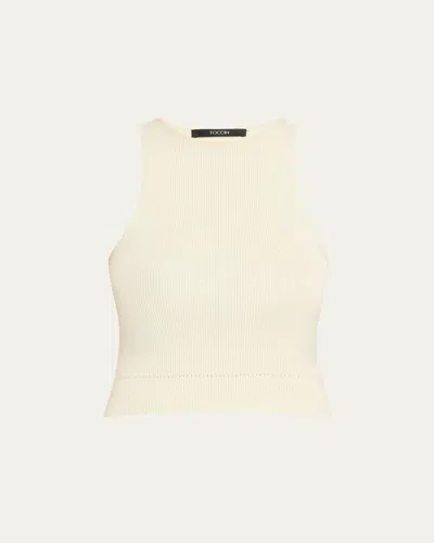 Toccin Regina Racerback Tank Top In Ivory