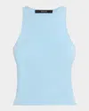 Toccin Avery Racerback Tank Top In Soft Blue