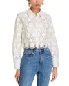 Toccin Beatrix Long Sleeve Collared Button Front Top In Optic