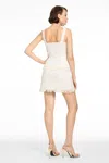 Toccin Beau Sleeveless Button-front Top With Fringe In Neutral