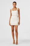 Toccin Benson Pull On Knitted Mini Skirt In White