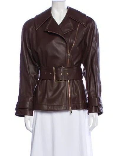Pre-owned Toccin Biker Jacket W/ Tags In Brown