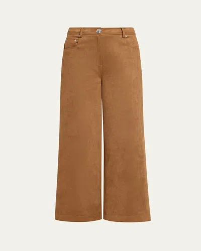 Toccin Blaire Cropped Wide-leg Weekend Pants In Cedar