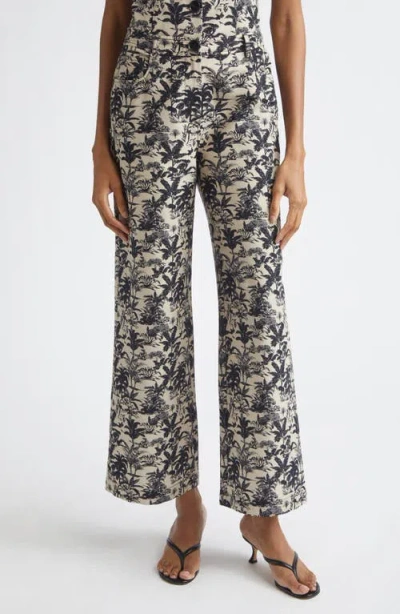 Toccin Blaire Tropical Print Wide Leg Pants In Multi