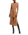 Toccin Blakely Crew Neck Tie Front Dress In Tawny In Brown