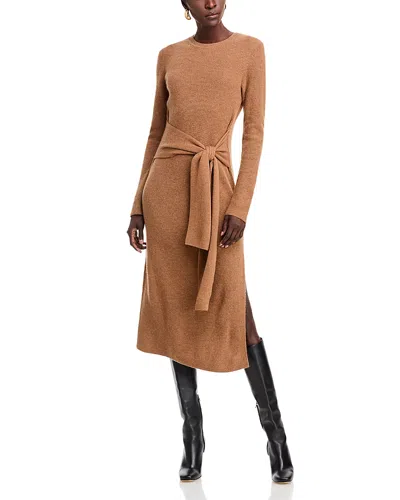 Toccin Blakely Tie Front Sweater Dress In Tawny