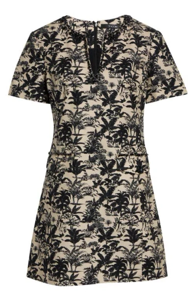 Toccin Blythe Short Sleeve Mini Shift Dress In Multi